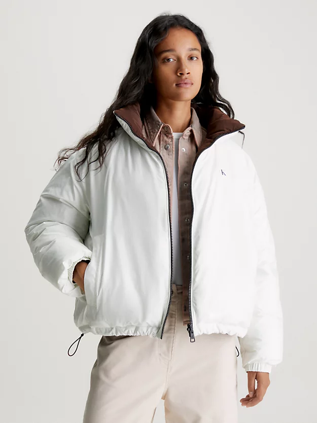 Jaqueta acolchoada reversível estilo anos 90