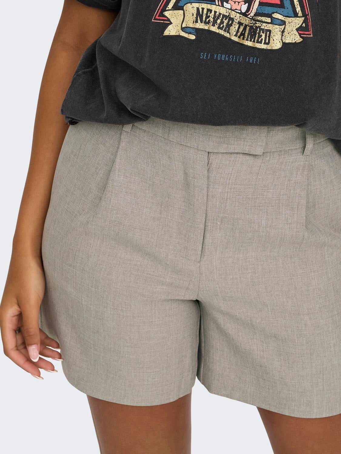ONLLINDA Hohe Taille Weiter Beinschnitt Shorts Fungi