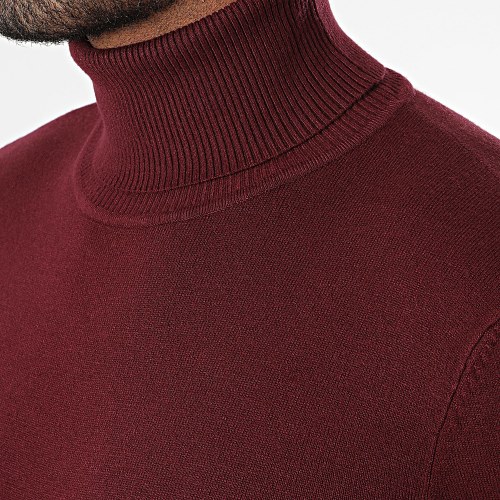 Pull Col Roulé Bordeaux
