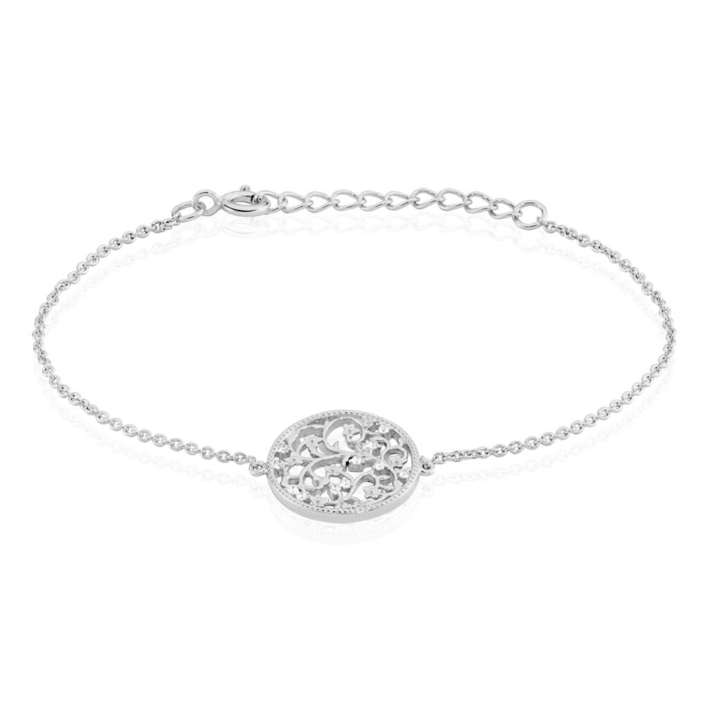 Bracelet Argent Plantain Oxydes De Zirconium