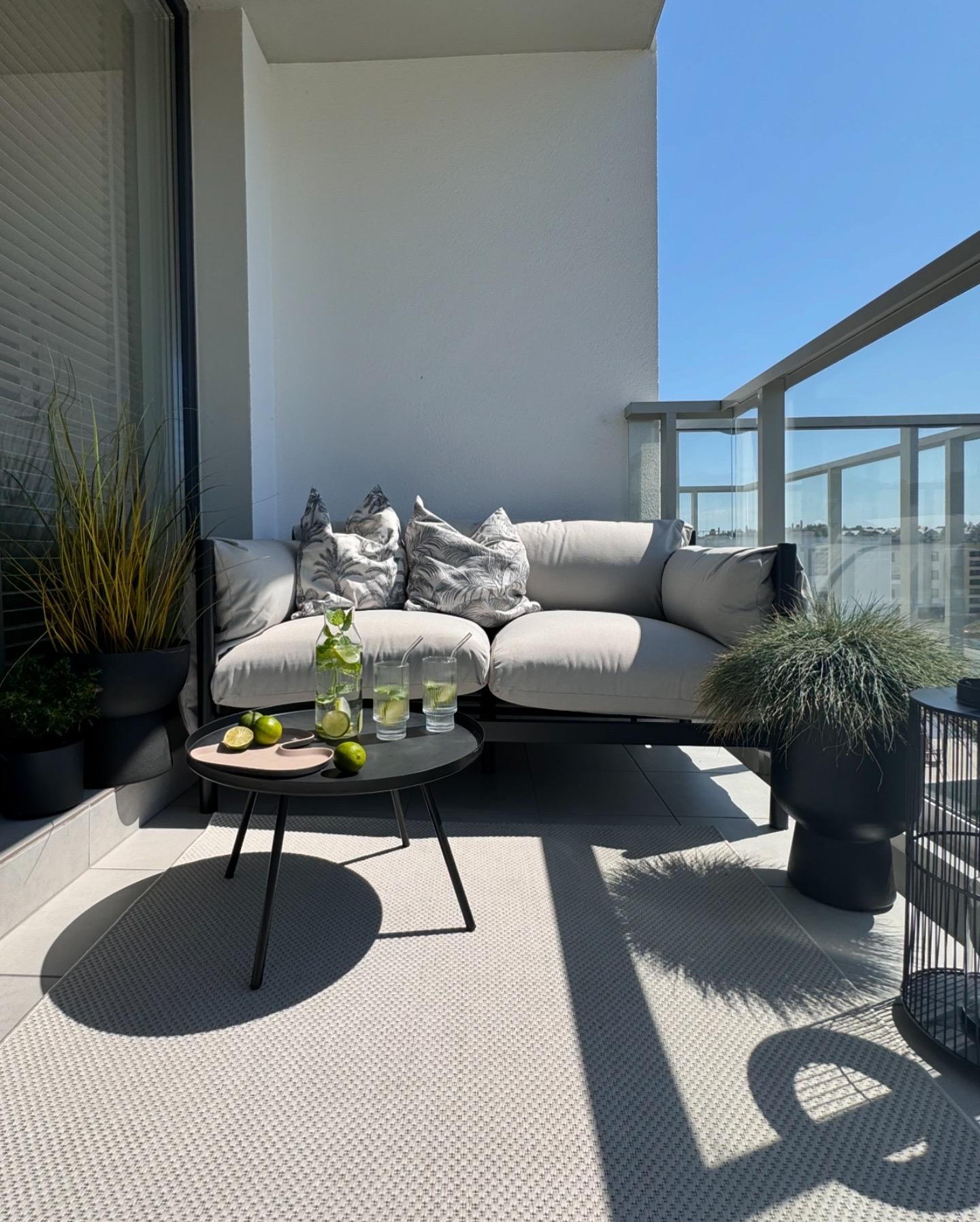 Tuin loungebank 2-zits ESPERIA Metaal Grijs