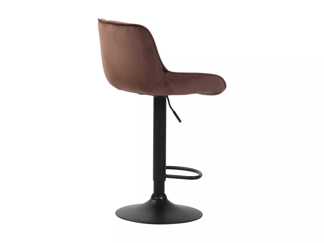 Lot de 2 Tabourets de bar - Velours & Métal - Marron - Lentini