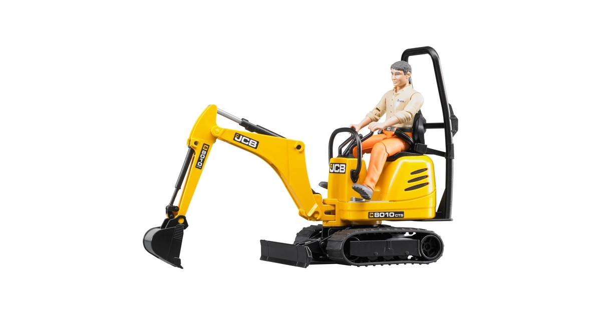 bruderbworld JCB 8010 CTS-micrograafmachine met bestuurder Modelvoertuig  (62002)