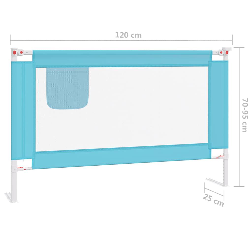 vidaXL Babybedhek 120x25 cm stof blauw