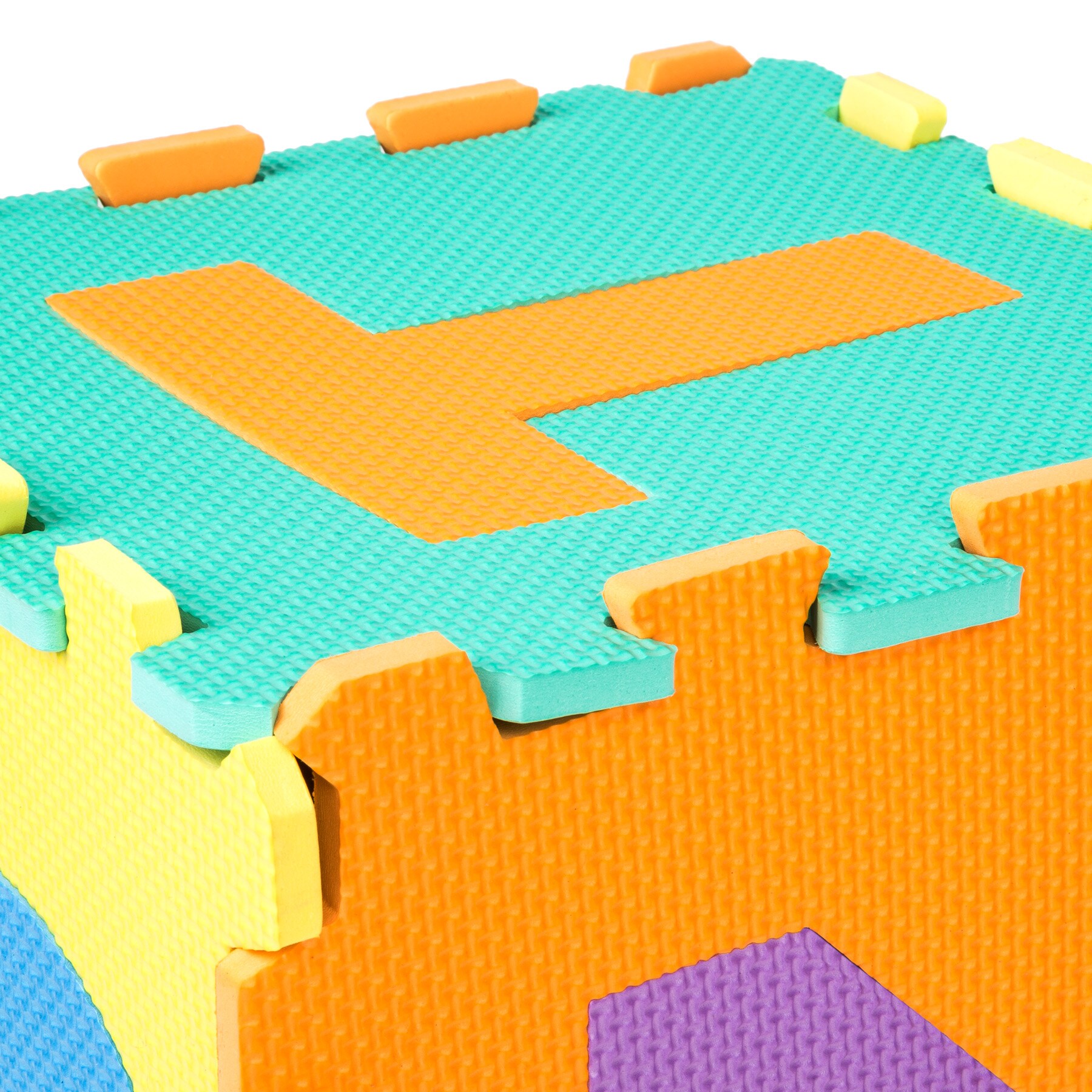 tectake® Puzzlematte, 86-teilig, aus EVA-Schaumstoff, jedes Teil 31,5 x 31,5 x 1 cm
