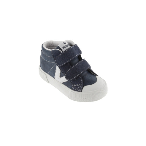 Botas de cano curto Victoria Tribu em couro sintético com logotipo contrastante e fecho de velcro.