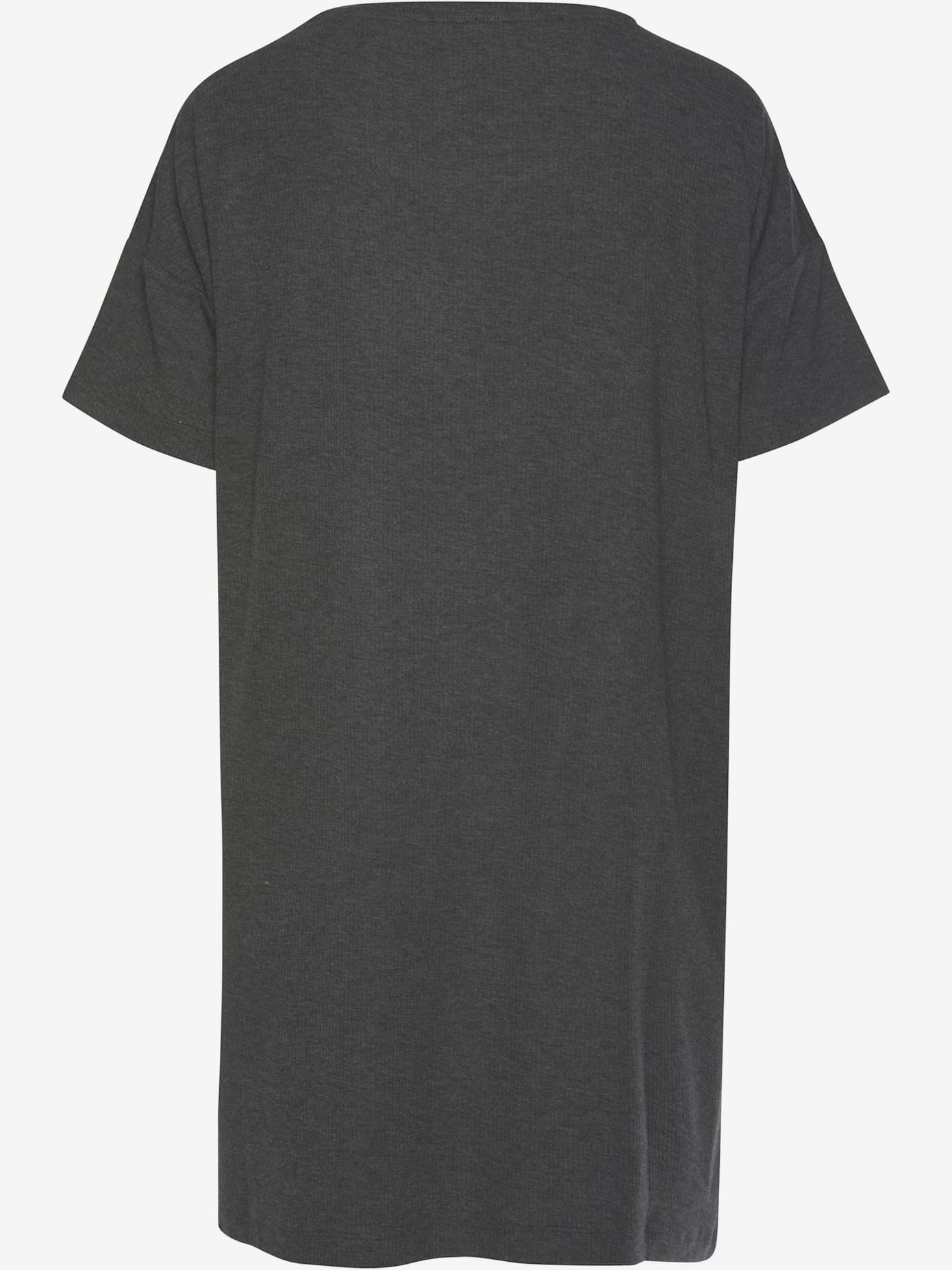 T-shirt de nuit court en qualité côtelée douce