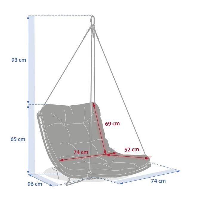 Fauteuil suspendu DILMAU Argile