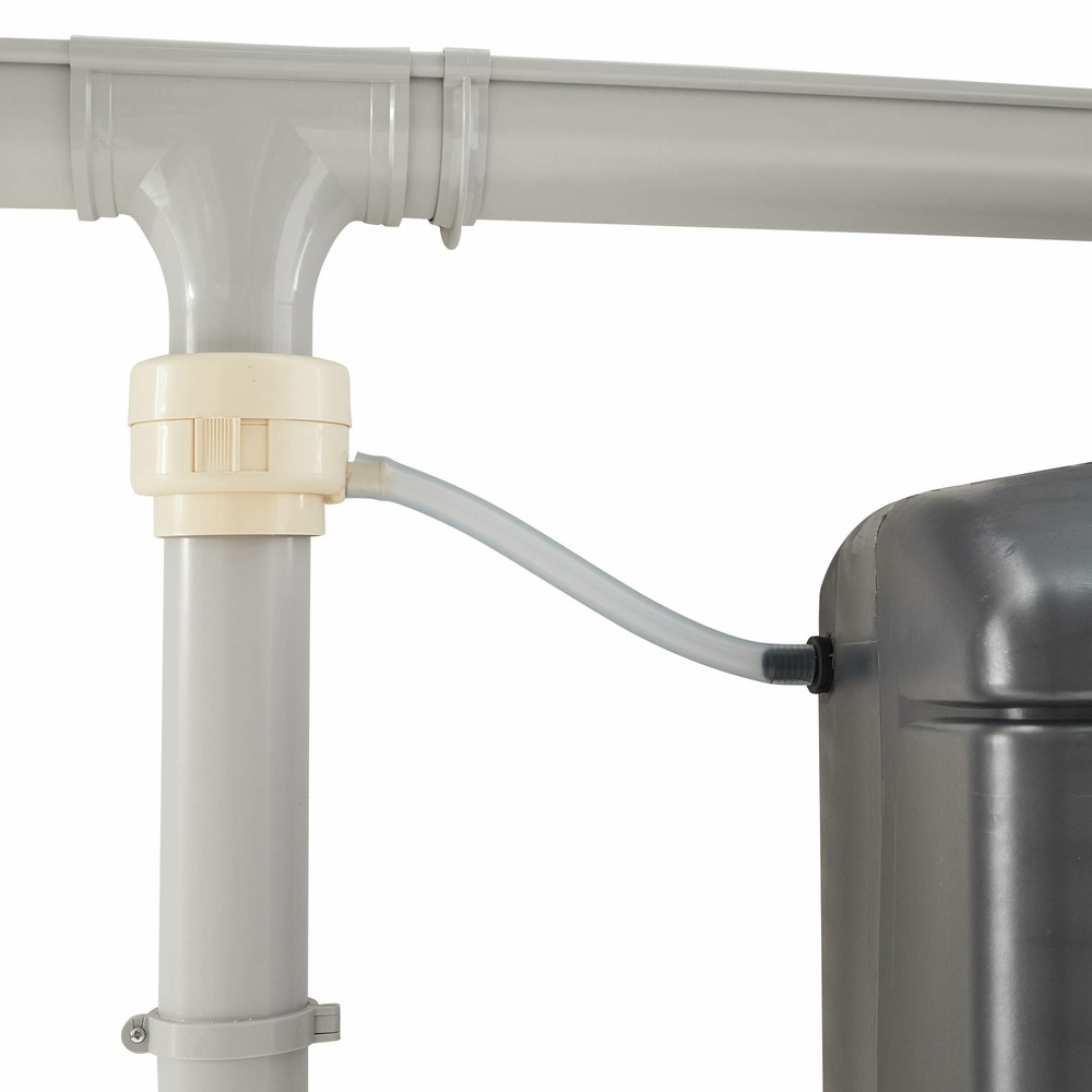 Récupérateur d'eau mural chastang 300l anthracite avec kit raccord chéneau inclus