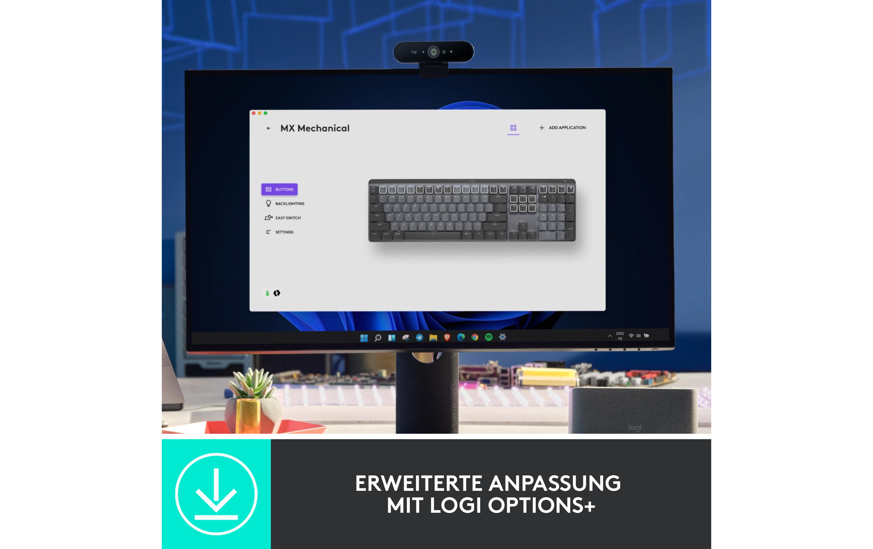 Tastatur MX Mechanical<br>Kompakte, kabellose Business-Tastatur mit mechanischen Tasten