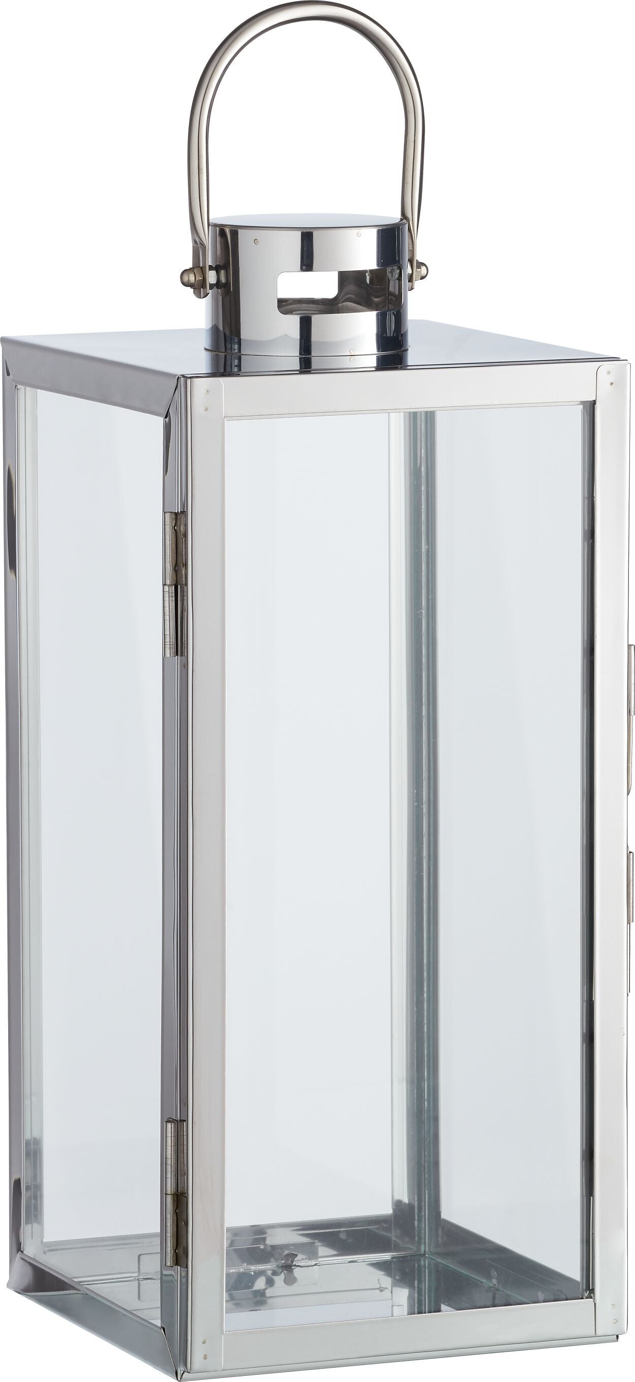 JANCA Laterne - Silber / B: 16.5 cm x T: 18.5 cm x H: 40.0 cm