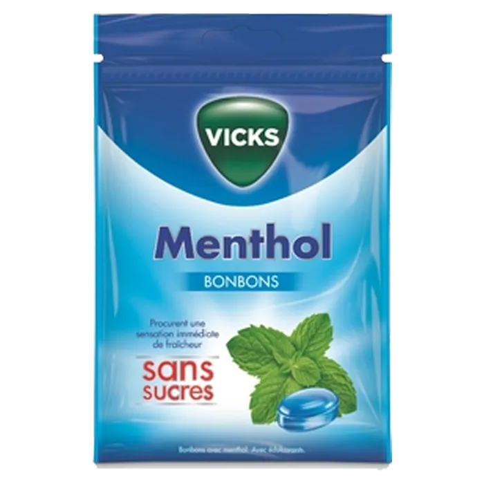 Vicks Bonbons Au Menthol Sans Sucre - 72g