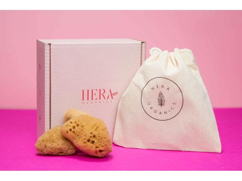 Hera Organics Menstruationsschwamm Grösse M 3 Stück Zero Waste Naturschwamm für die Periode im 3er Set aus «Die Höhle der Löwen»