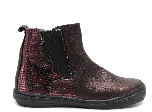 Bopy boots bottine enfant samalo enfant bordeaux