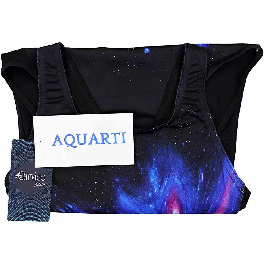 Aquarti Mädchen Badeanzug Chlorresistent Muscleback Wassersport schwarzblau