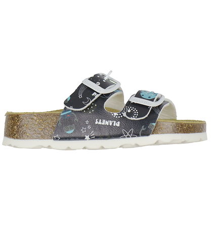 Superfit Sandalen - Fussbett-Slipper - Navy m. Raumthema