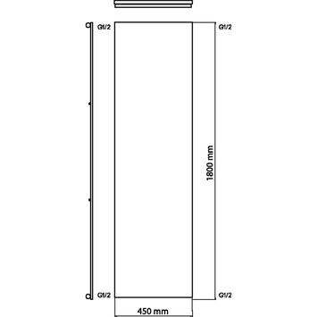 Haceka designradiator Tanami antraciet 1800 mm x 450 mm