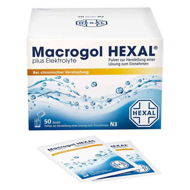 Macrogol HEXAL plus Elektrolyte Pulver, 50 St