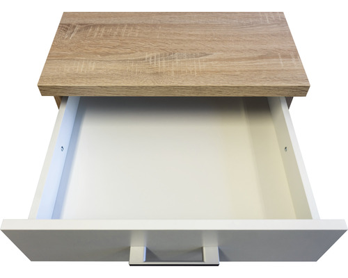 Flex Well keukenblok met apparatuur Samoa 210 cm wit sonoma eiken mat gedemonteerde variant omkeerbaar 00011965