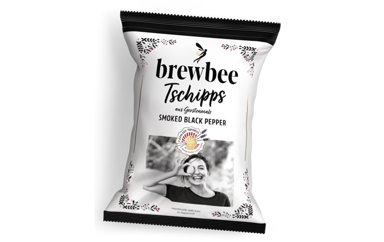 Tschipps Smoked Black Pepper 90 gSchweizer Chips aus Malztreber