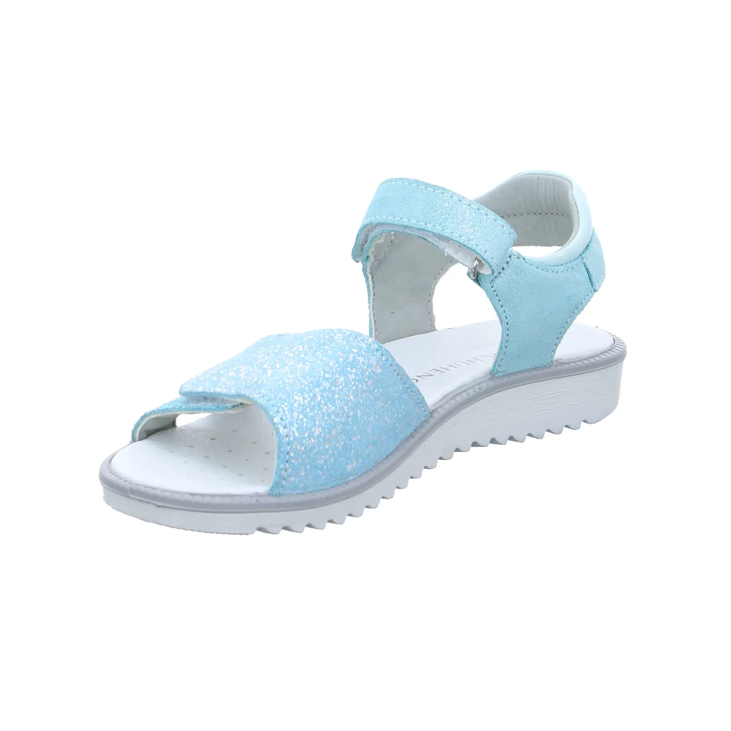 SCHUHENGEL Mädchen-Sandale Türkis Leder  Sommerschuh