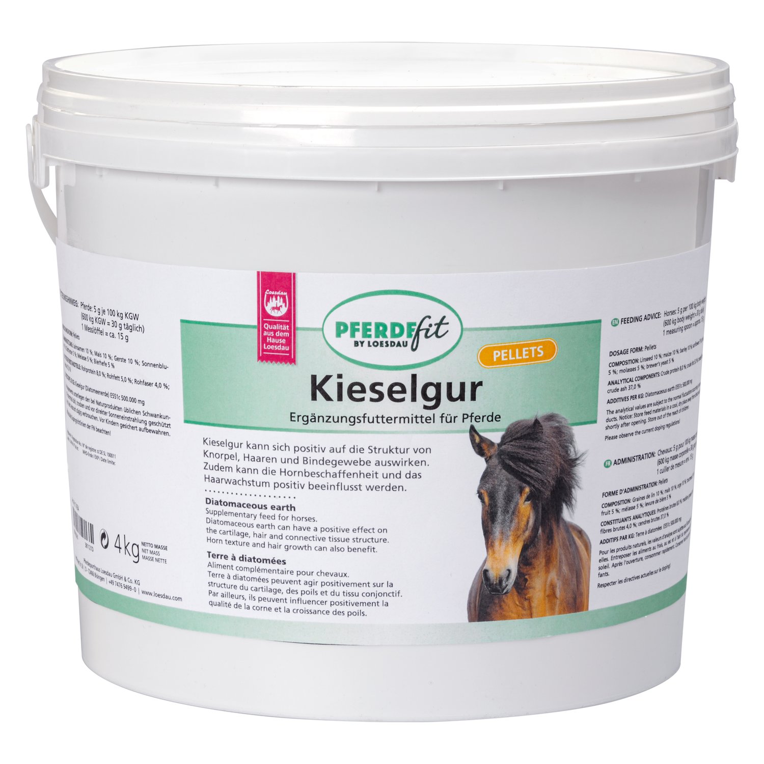 PFERDEfit by Loesdau Kieselgur Pellets  - 4 kg