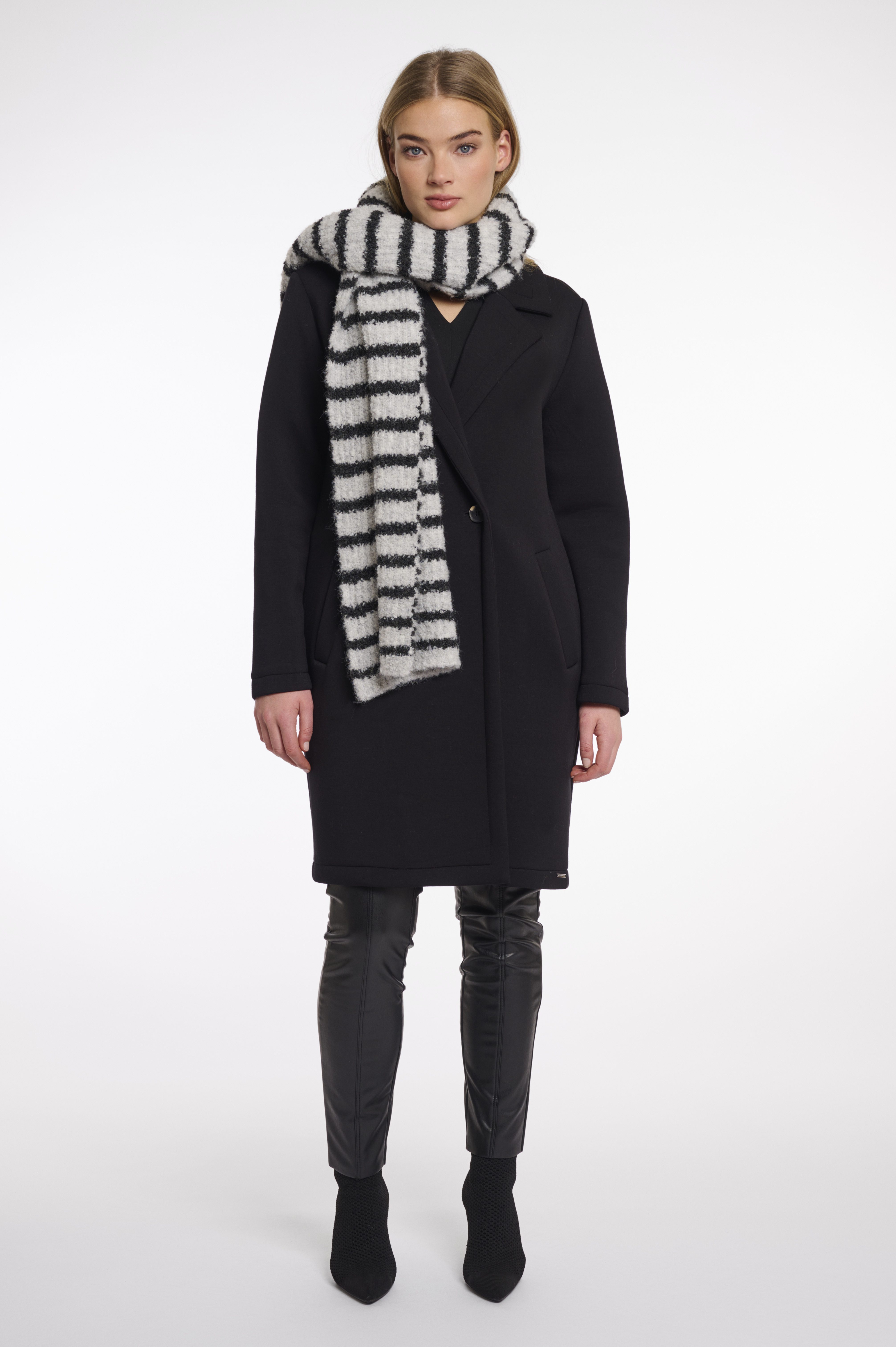 Rino & Pelle - Koos Striped Scarf - Deep Iron/Grey