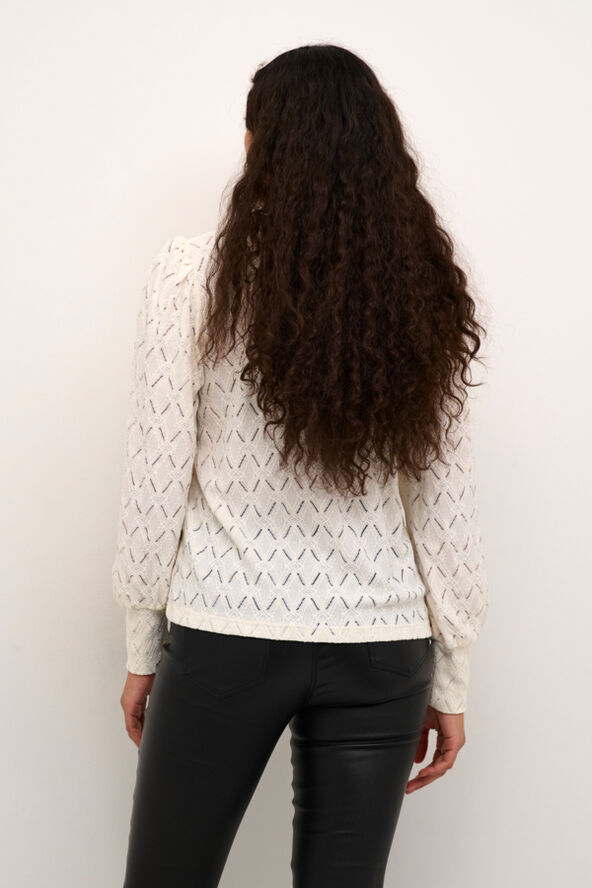 Kaffe KAtine Lace Blouse Chalk