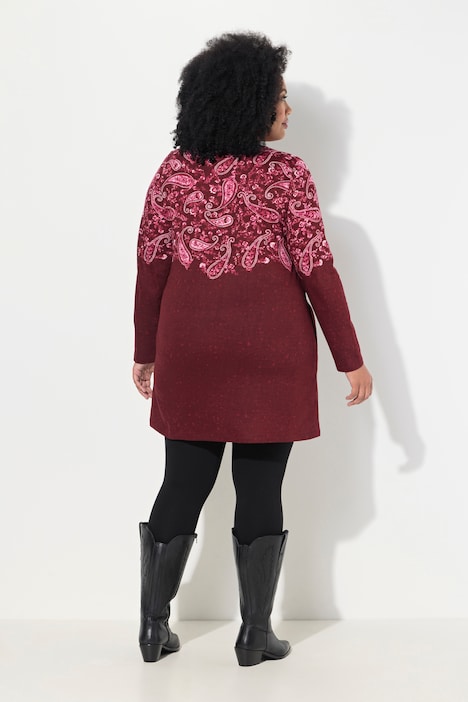 Longshirt, A-Linie, Carree-Ausschnitt, Langarm