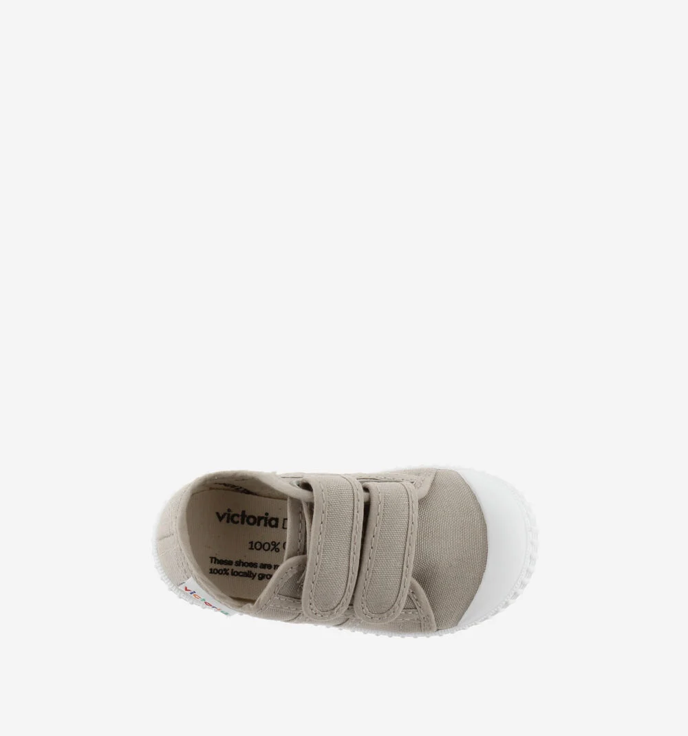 1915 BASKET SCRATCH TOILE Baskets en toile à scratch pour enfant BEIGE