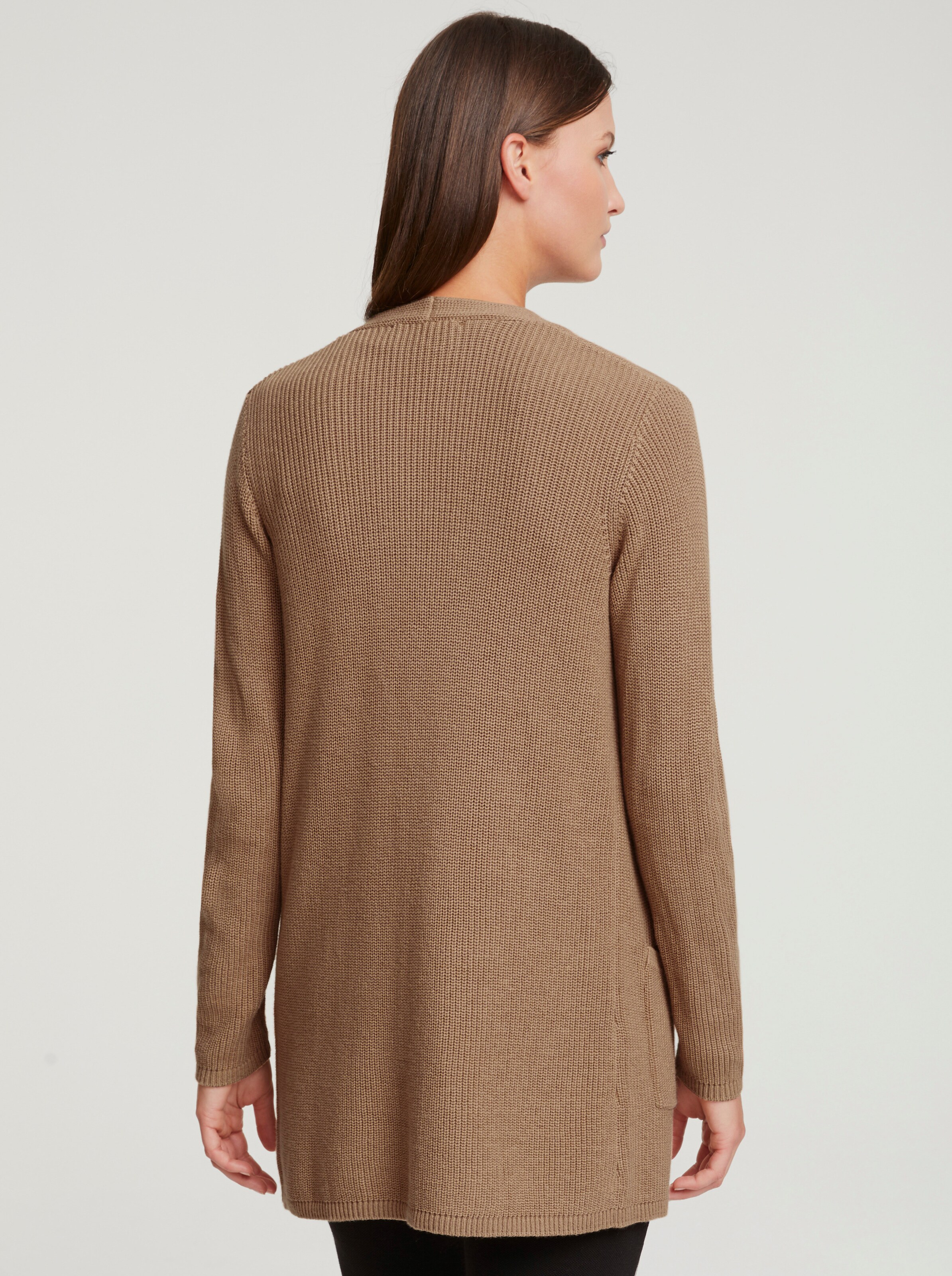 Long-Strickjacke