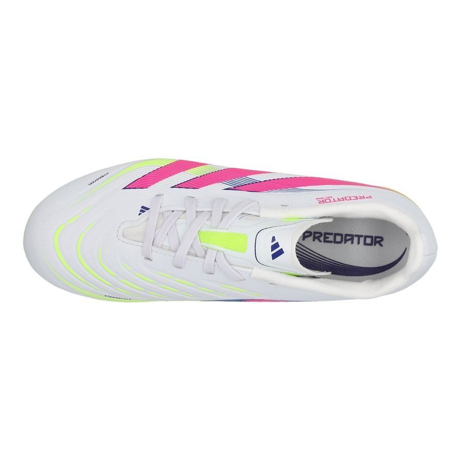 adidas Predator League MG Celestial Victory - Blanc/Lucid Pink/Lucid Lemon Enfant