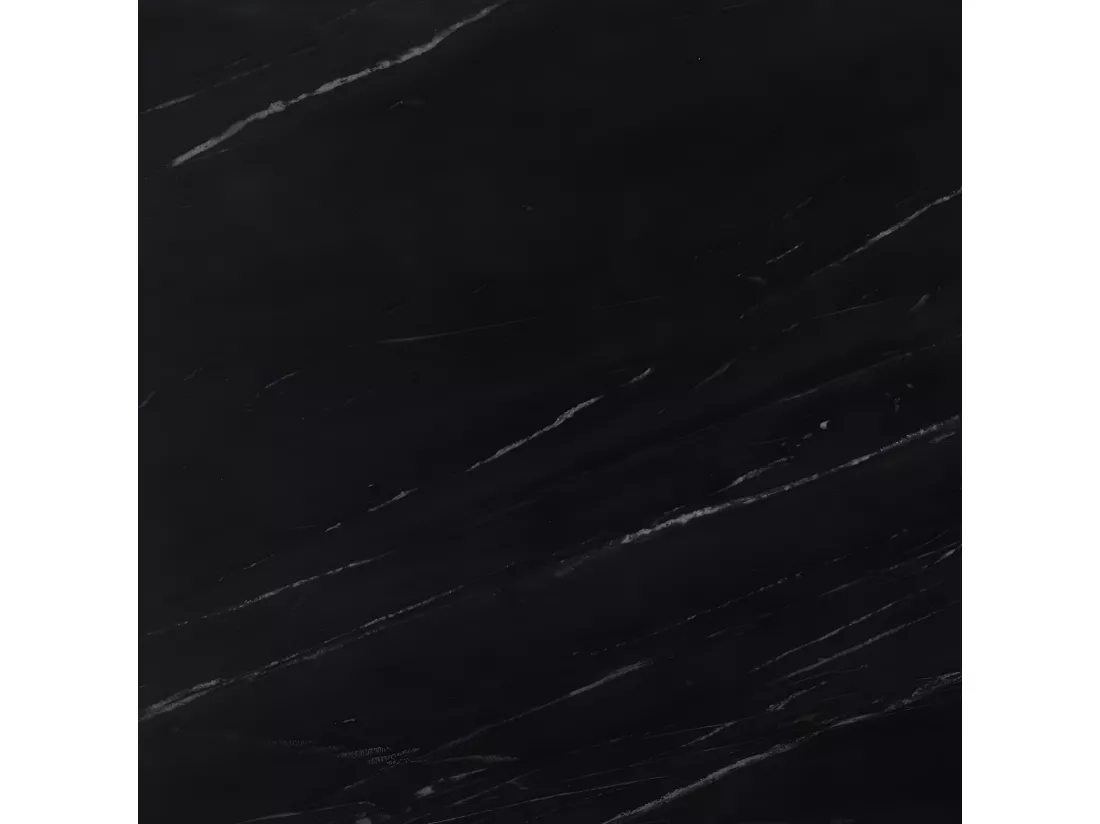 Saku - Table basse en marbre noir et métal 120x65cm - Noir