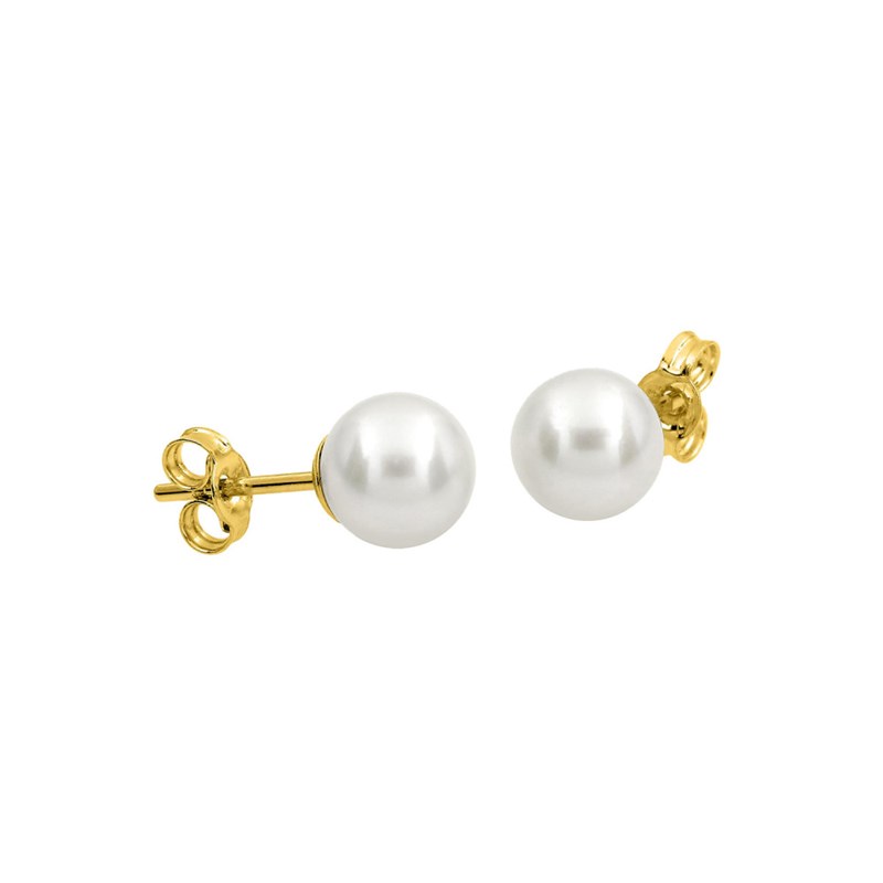 Boucles d'oreilles femme - perle - Or 18 Carats