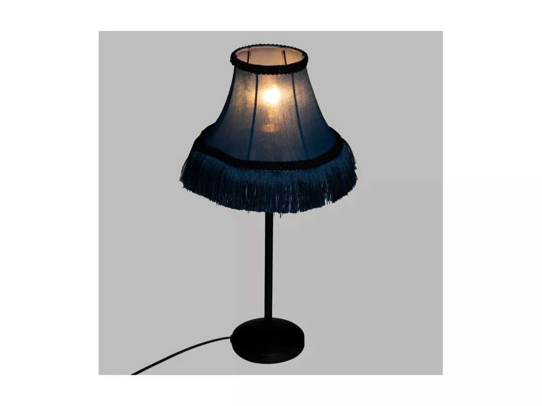 Lampe Tactile Noir et Chrome H 28 cm
