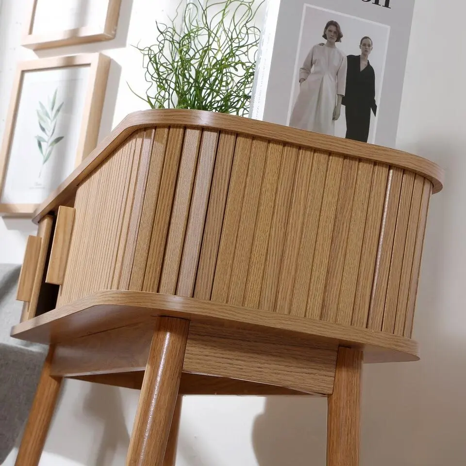 CALICOSY - Sidetable ERNEST - Licht hout - 80,5x100x35 cm
