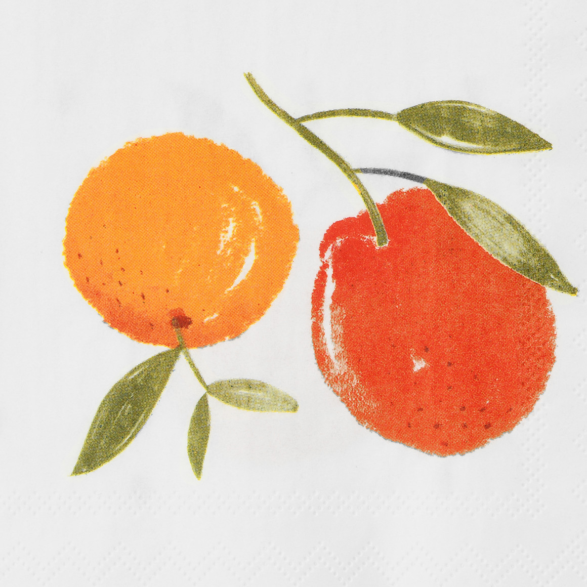 My Home 20 Servietten mit Orangen-Dessin weiss / orange / hellblau