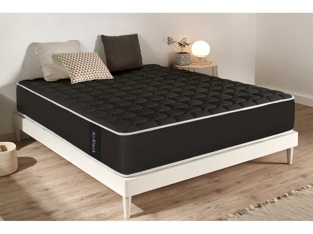 Matelas Mousse à memoire de forme Air Black, 27 cm - Moonia