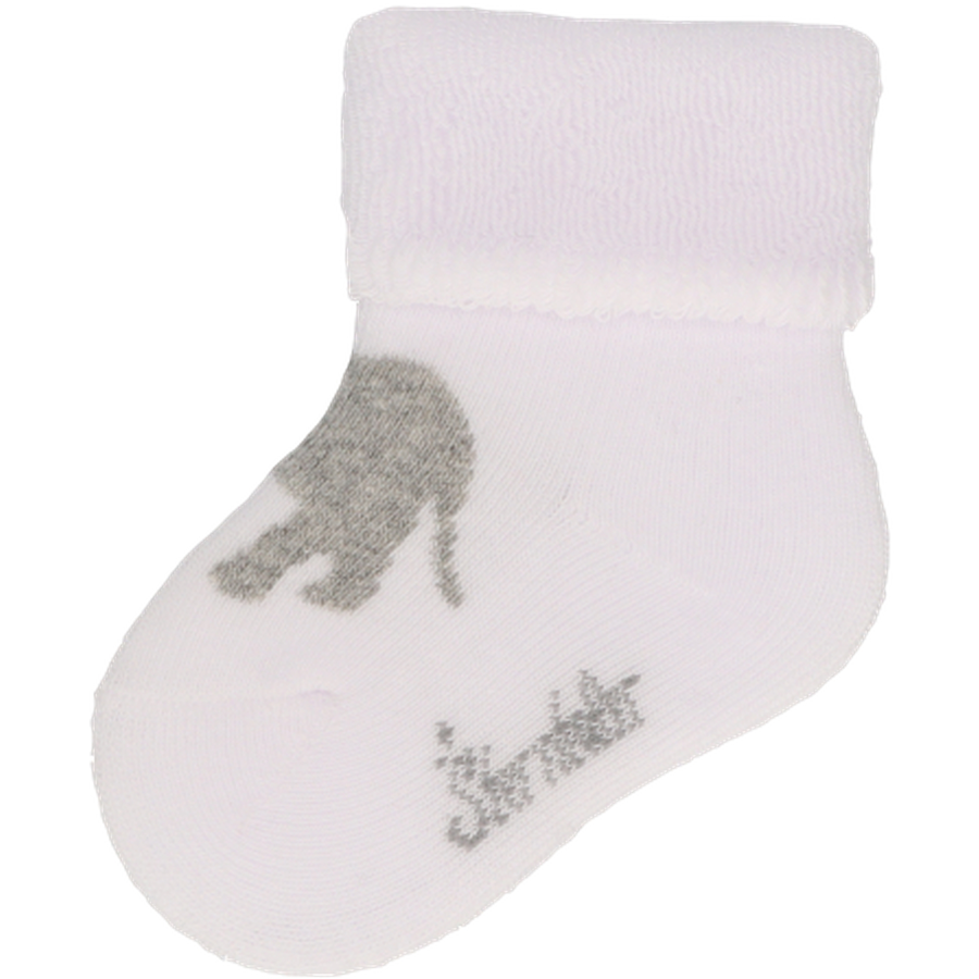 Sterntaler Baby-Socke 3er Afrika hellgrau mel.