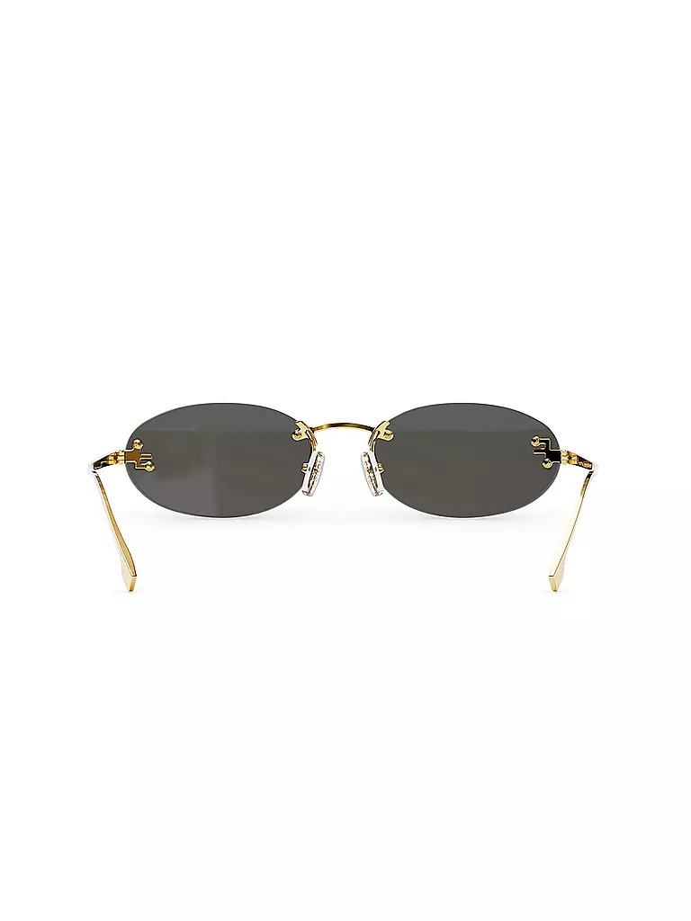 FENDI FENDI First Crystal goldene ovale Sonnenbrille gold