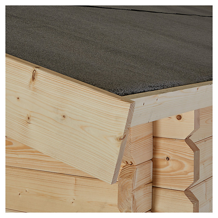 Abri de jardin Blooma Taman en bois coloris naturel ép.34 mm surface extérieure 14,12 m²
