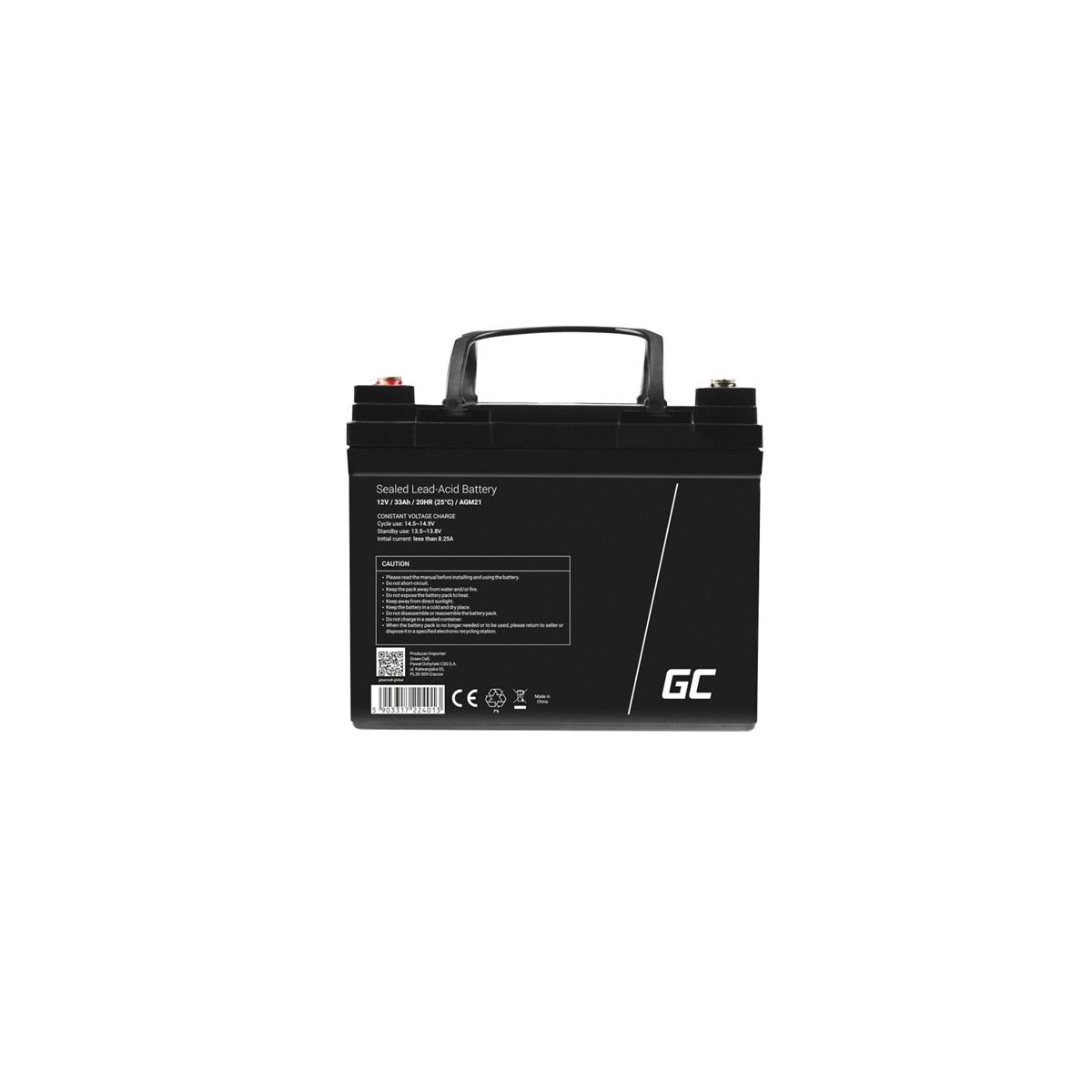 Green Cell AGM Batteri 12V 33Ah