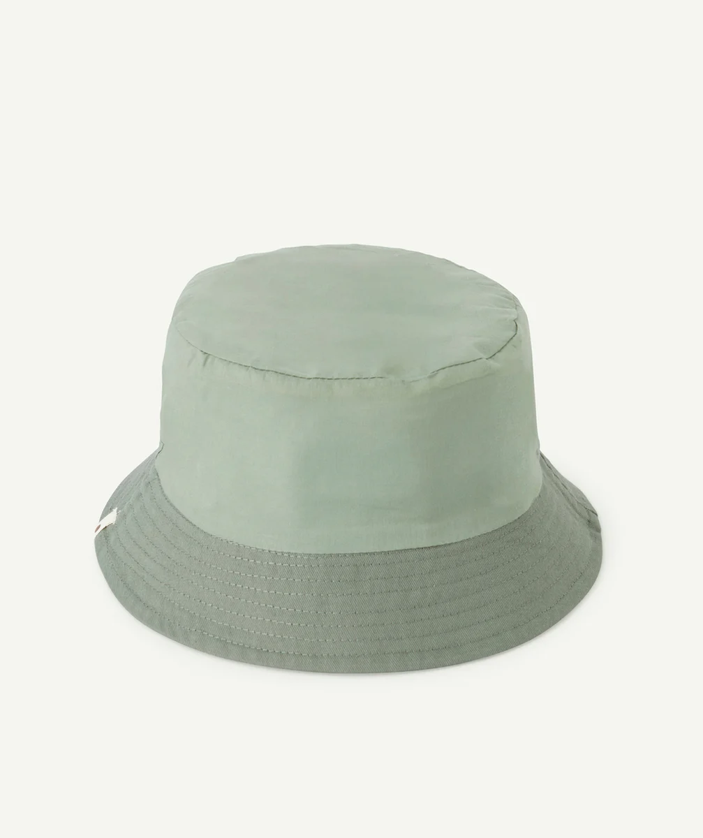 BOB GARÇON EN COTON VERT MARRON ET IMPRIMÉ PALMIER