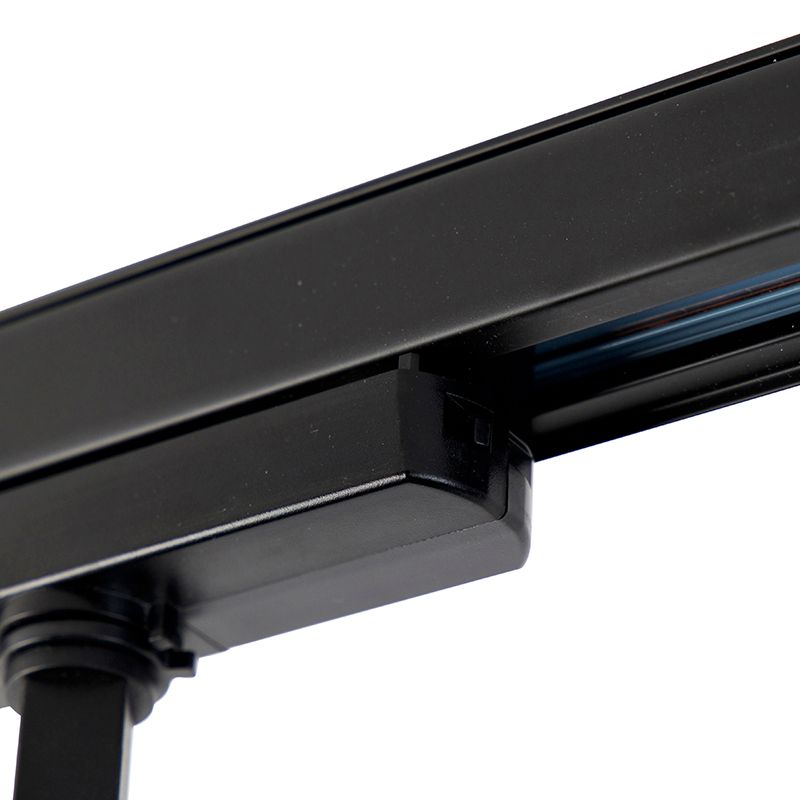 Moderne railspot zwart voor 3-fase rail incl. LED - 3-Phase Ruler