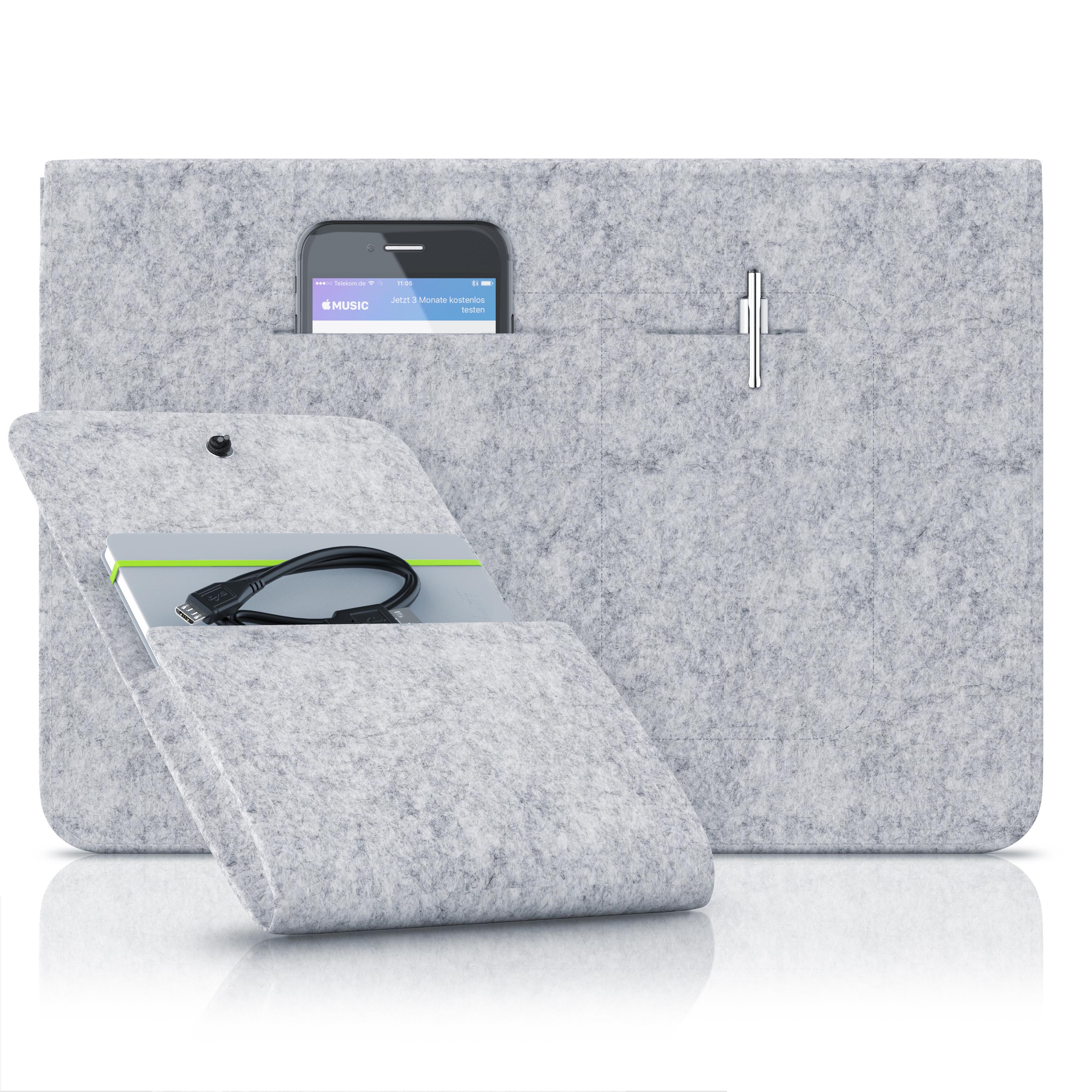 Aplic Laptoptasche, Notebooktasche mit Zubehörfächern für Laptops bis 13,3