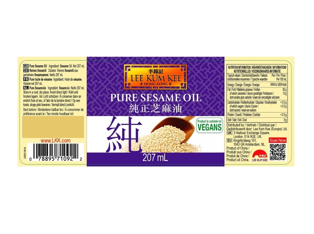 ÓLEO LEE KUM KEE SÉSAMO PURO 207ML