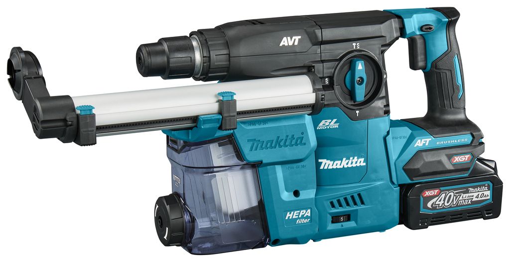 Makita HR008GM202 40V Max combihamer set (2x4.0Ah) in koffer met stofafzuiging