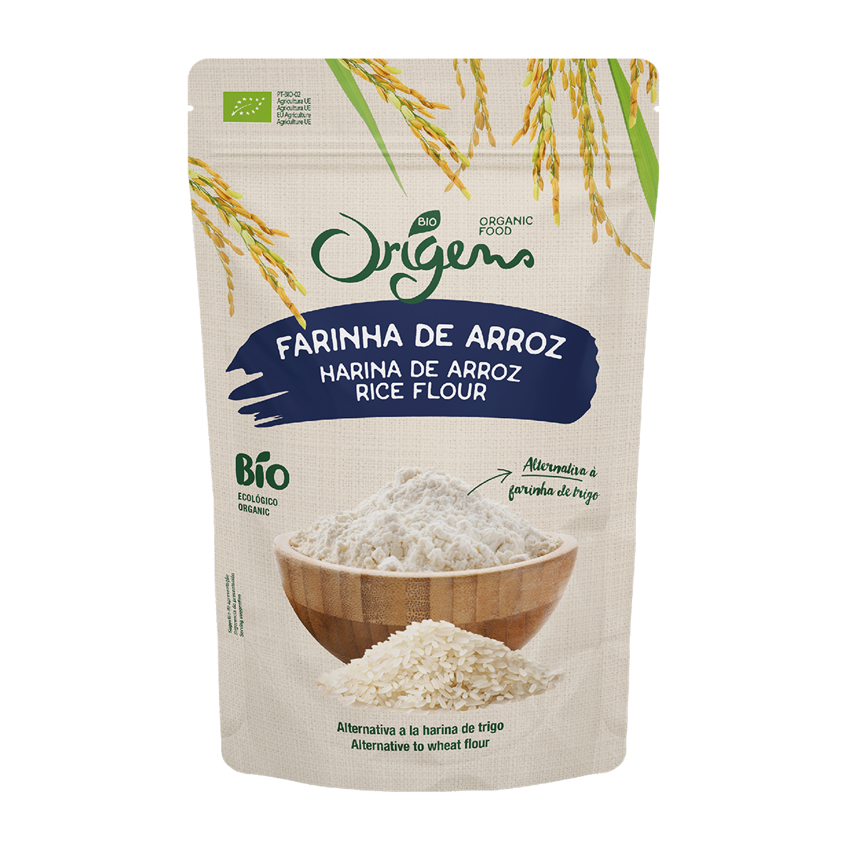 FARINHA DE ARROZ ORIGENS BIO INTEGRAL 200G