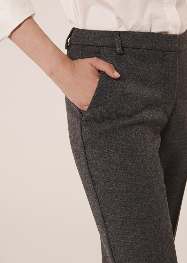 Pantalon Pampillegris en laine tailleur
