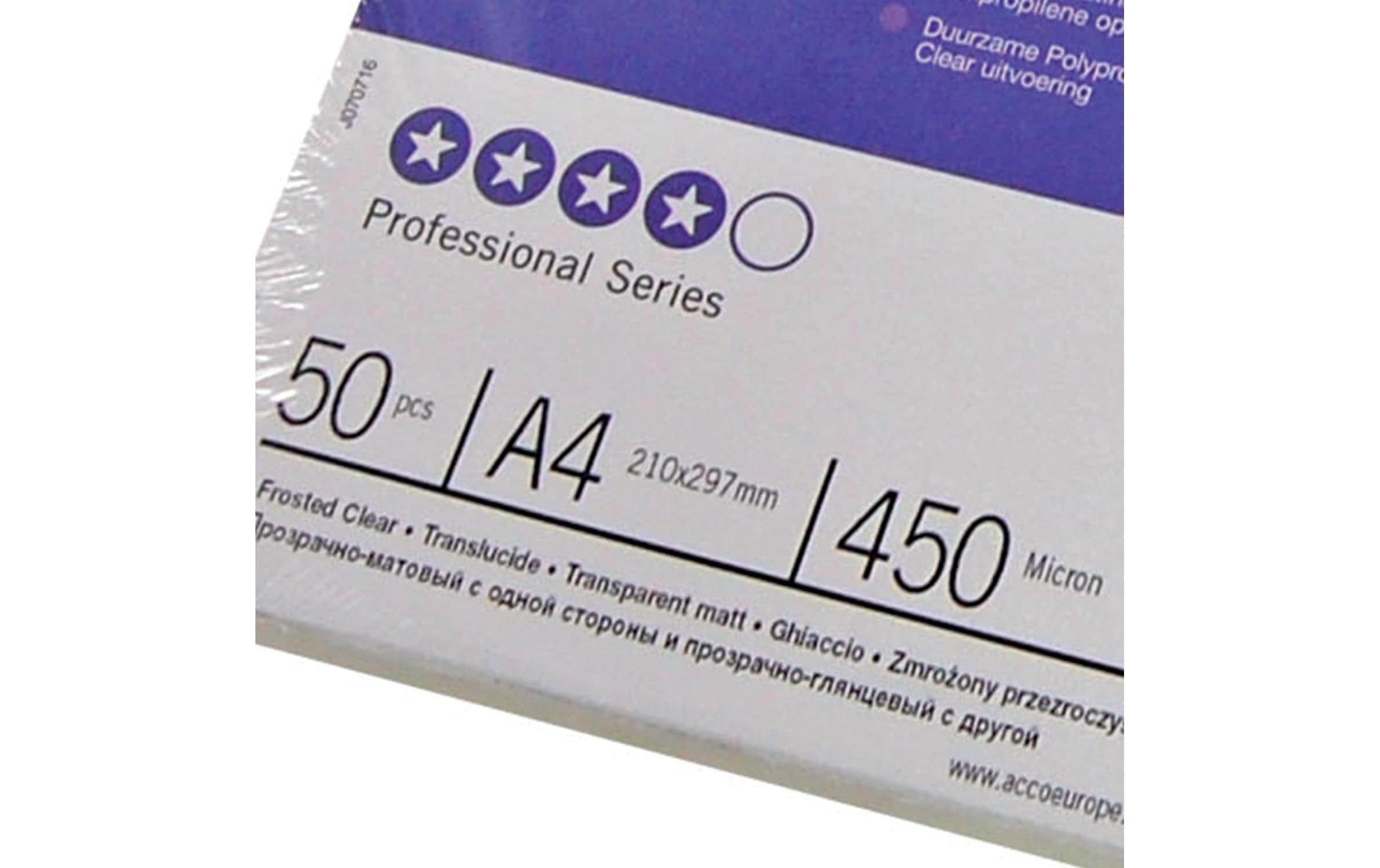 Einbanddeckel PolyClearView A4, 300 µm, 100 Stk., Transp.Halbtransparente Abdeckfolie, 100 Stk.